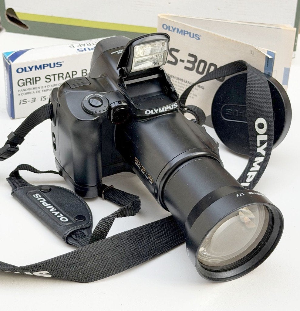 Olympus IS-3000 met O. IS/L lens B-300 en O. Grip Strap B, Ophalen of Verzenden, Compact, Overige Merken