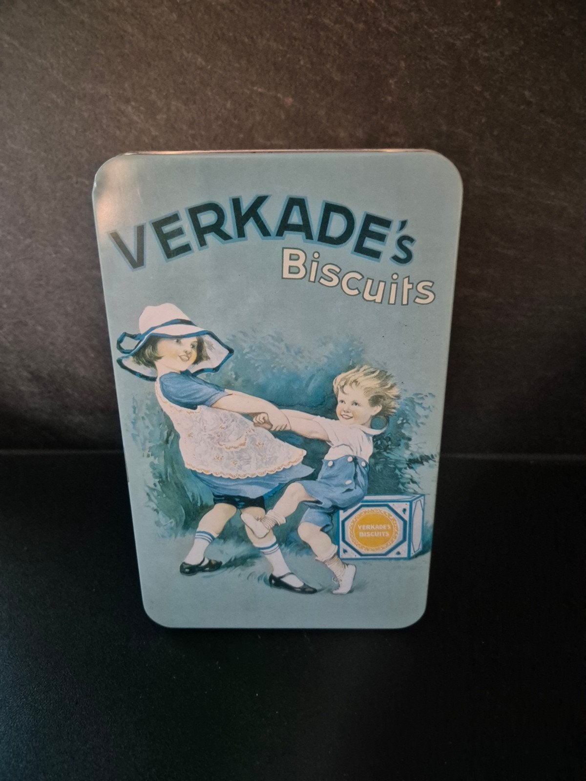 verkade's biscuit blik, Verzamelen, Blikken, Ophalen of Verzenden, Gebruikt, Koek(jes), Verkade