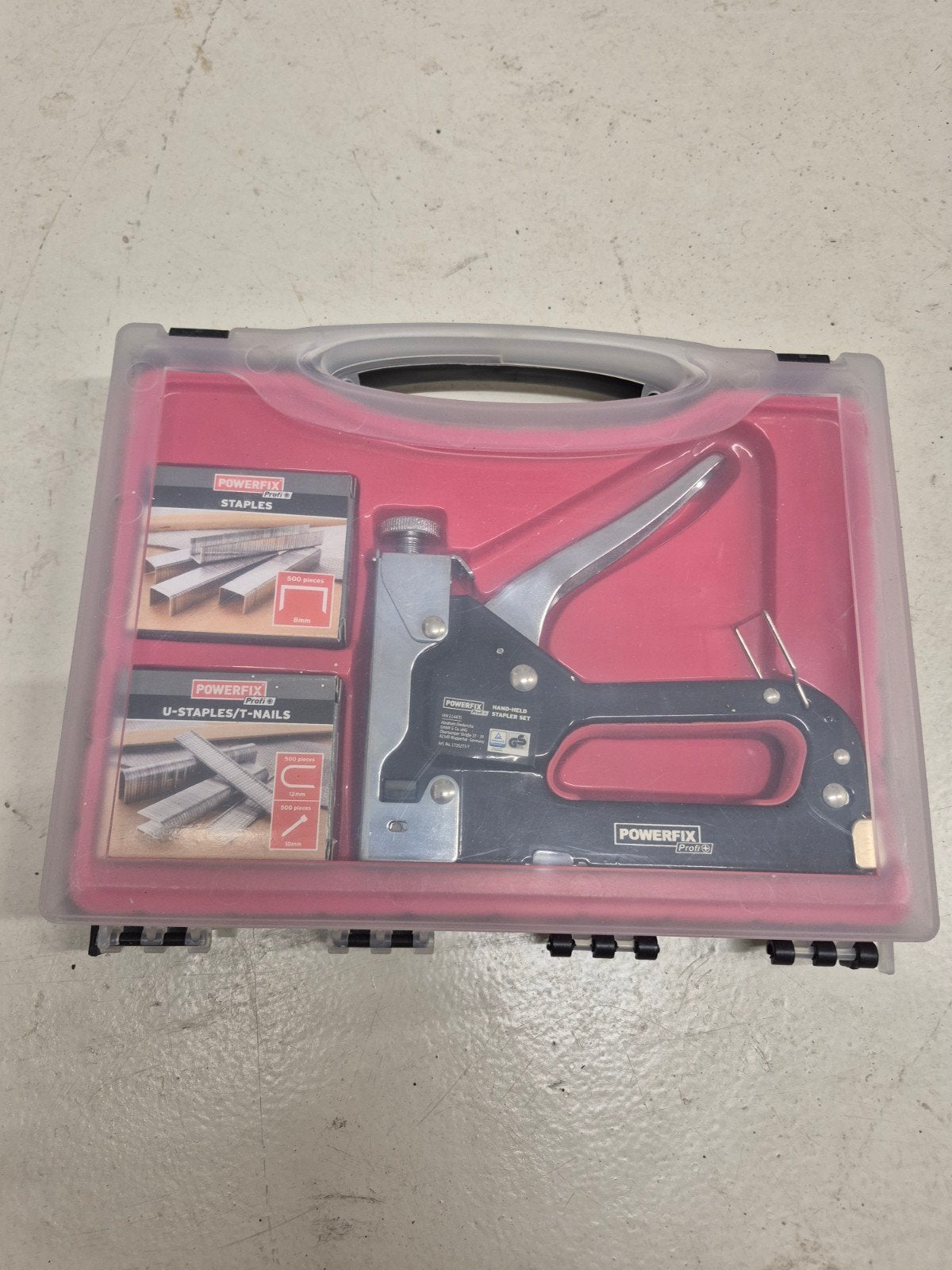 Powerfix tacker/nietmachine set met nietjes, Doe-het-zelf en Verbouw, Gereedschap | Handgereedschap, Ophalen of Verzenden, Zo goed als nieuw