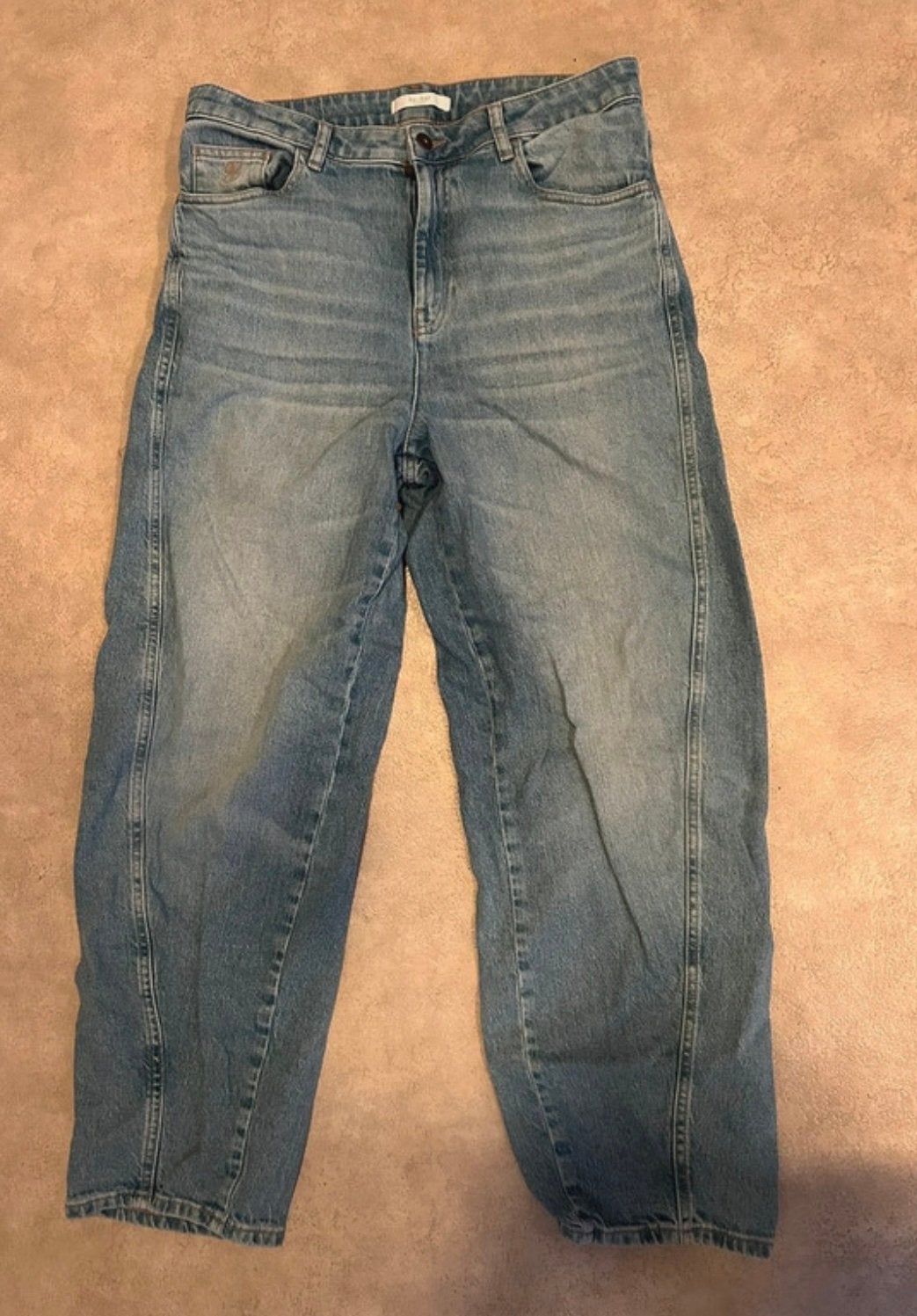 By-Bar Begum  barrel Jeans - Zo goed als nieuw maat L, Ophalen of Verzenden, Zo goed als nieuw, Blauw, Overige jeansmaten