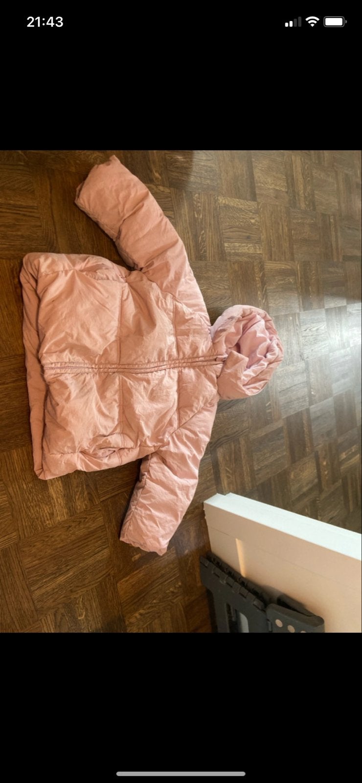 Roze gewatteerde jas voor meisjes - Zara (4 jaar), Ophalen of Verzenden, Zo goed als nieuw, Meisje