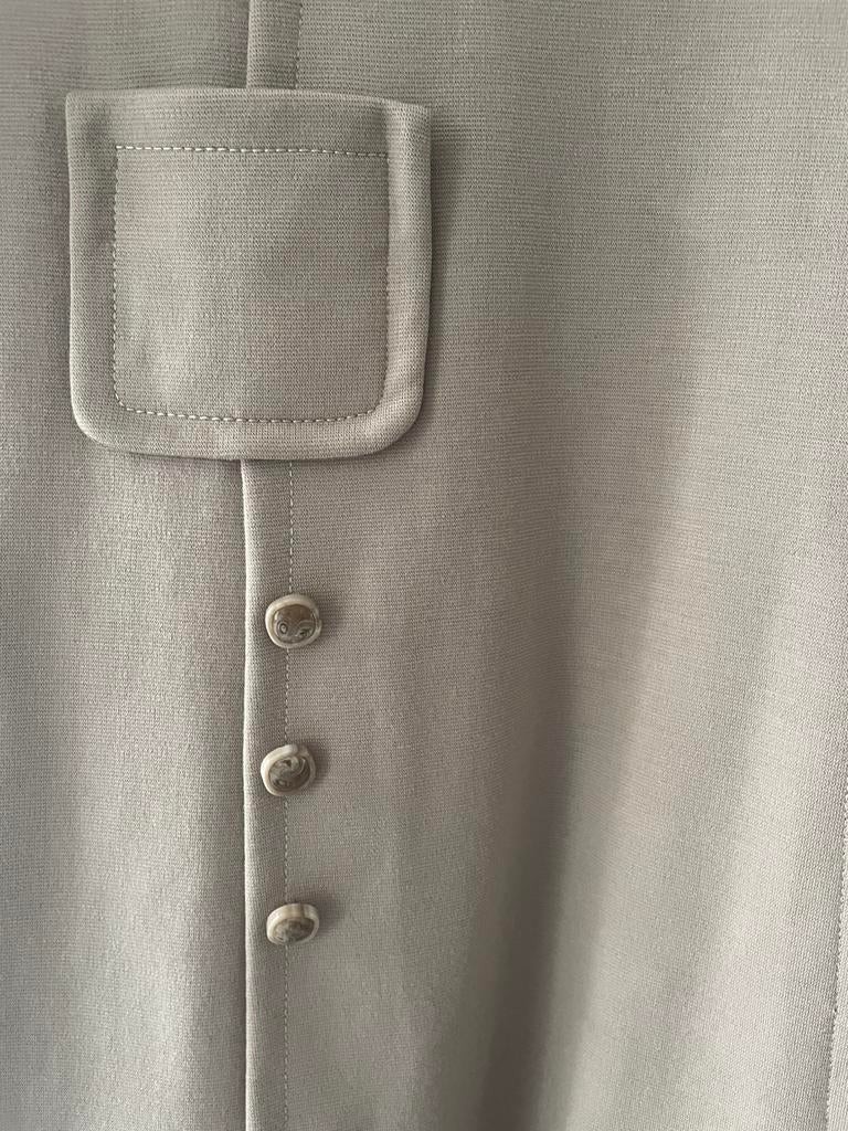 Handgemaakt vintage jurkje, beige, maat 42, Ophalen of Verzenden, Zo goed als nieuw, Maat 42/44 (L), Beige
