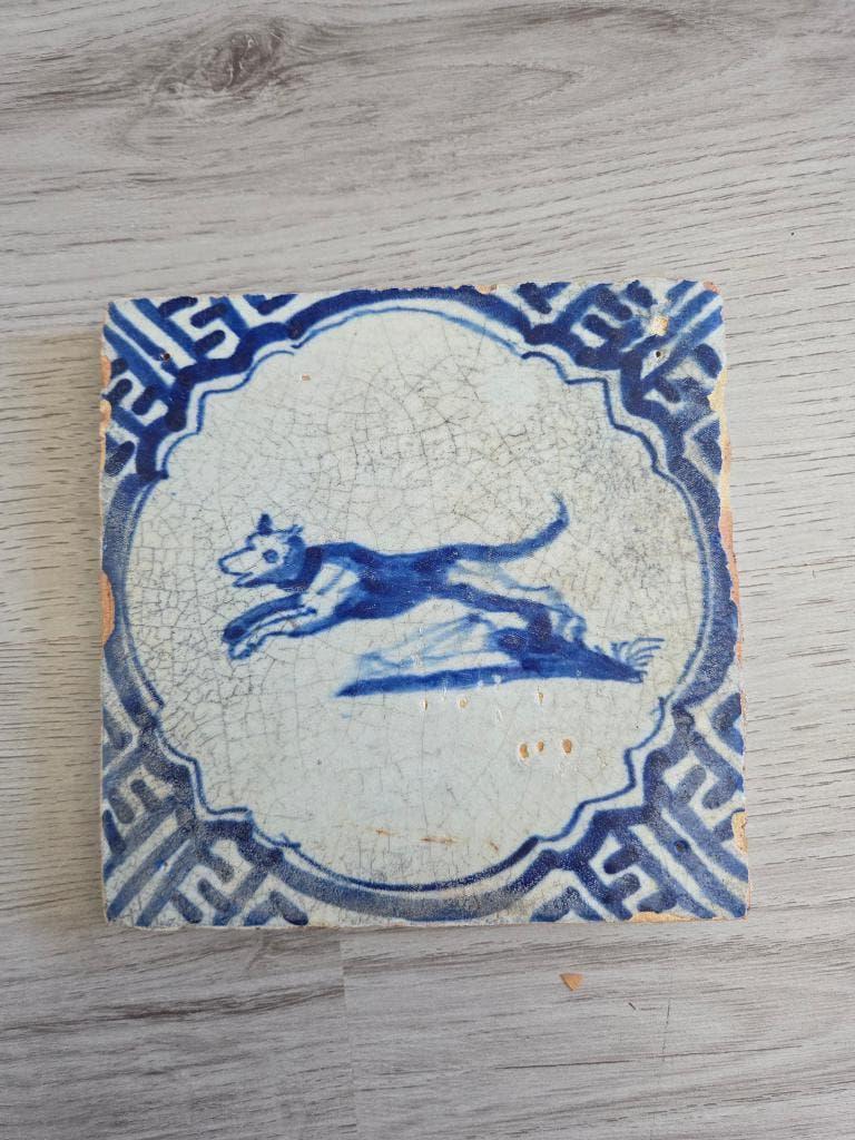 Antieke tegel, Ophalen of Verzenden