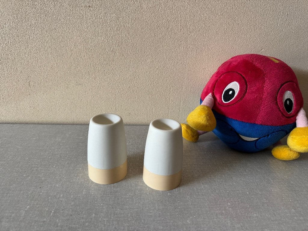 2 NIEUWE eierdoppen - eierdopjes TUPPERWARE Vanille - wit, Ophalen of Verzenden, Nieuw, Wit, Overige typen