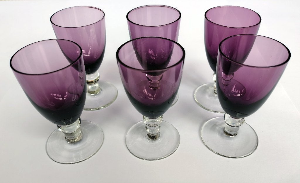 Carnaval glas Maastricht – 6 borrelglaasjes K5 Amethist, Ophalen of Verzenden