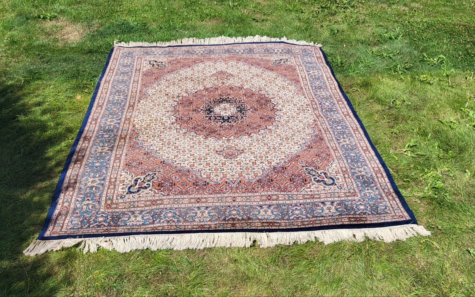 prachtig zwaar vloerkleed 200 x 280cm, Ophalen, Gebruikt, Bruin, 200 cm of meer