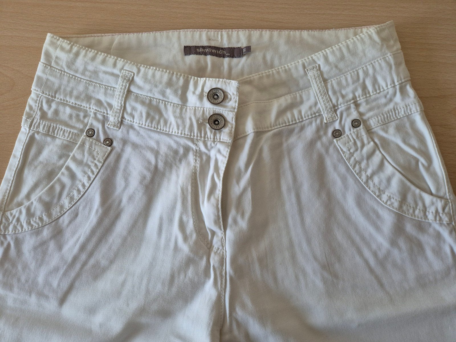 Sandwich Skinny Lange Broek Maat 36, Wit, Ophalen of Verzenden, Zo goed als nieuw, Maat 36 (S)