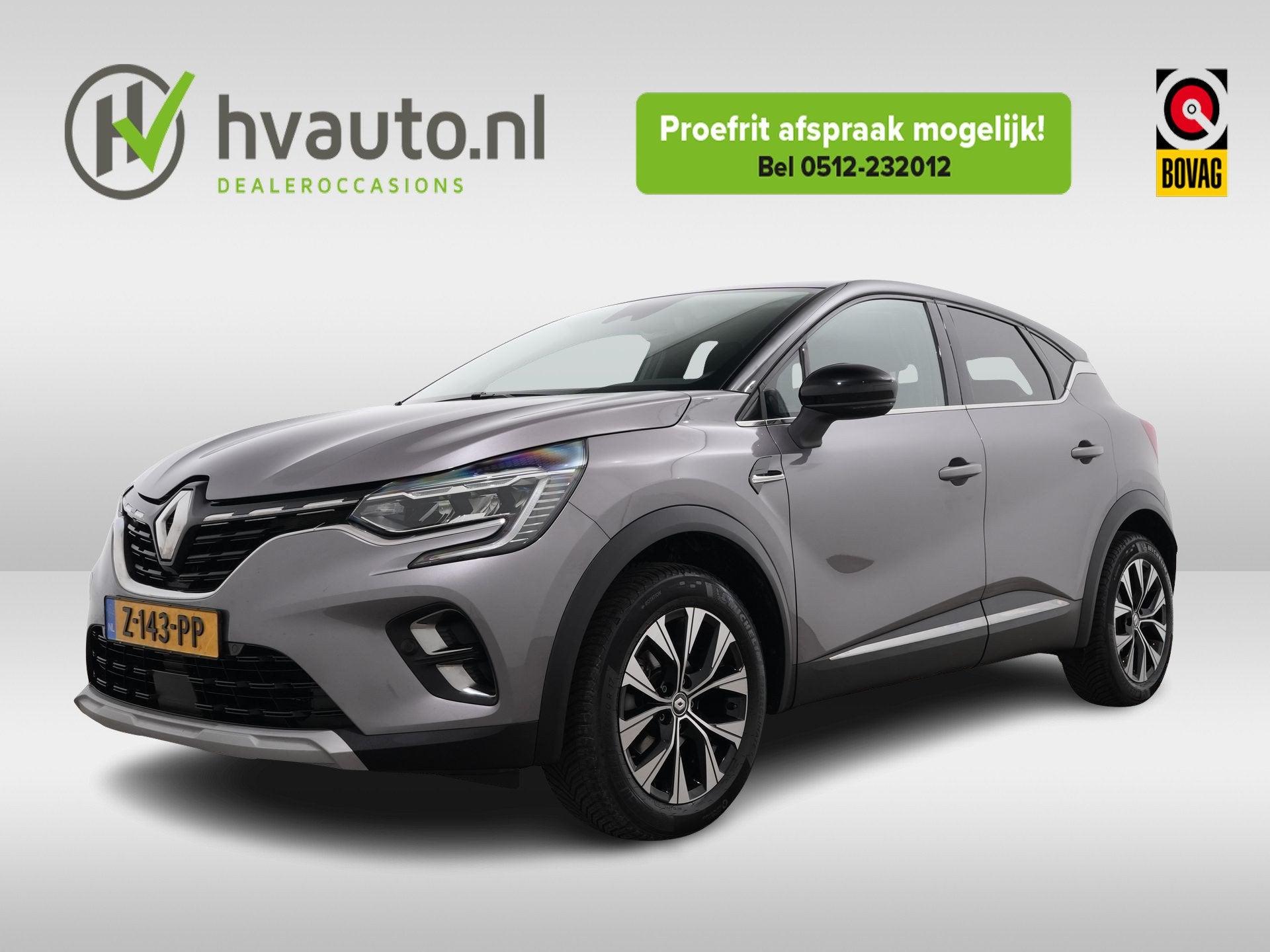Renault Captur 1.0 TCE 90PK TECHNO | Navi | Clima | Camera |, Voorwielaandrijving, Parkeersensor, Gebruikt, Zwart