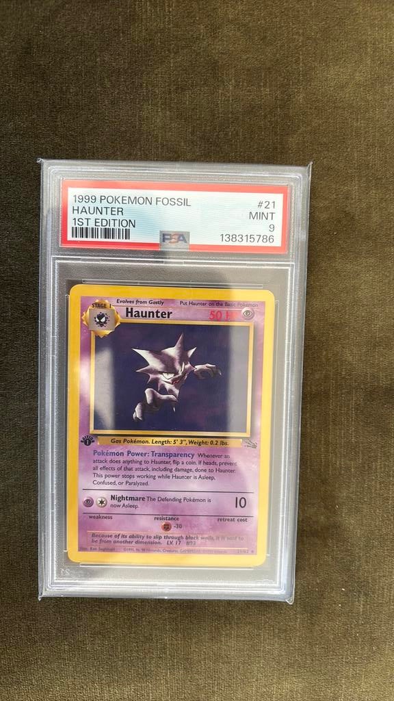 Haunter first edition PSA 9 slab, Hobby en Vrije tijd, Verzamelkaartspellen | Pokémon, Ophalen of Verzenden, Zo goed als nieuw