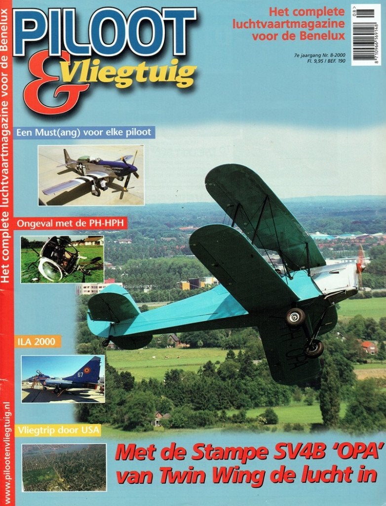 Piloot & Vliegtuig 2000 nr. 8 (o.a. P-51 Mustang), Verzenden, Gelezen, Vliegtuig