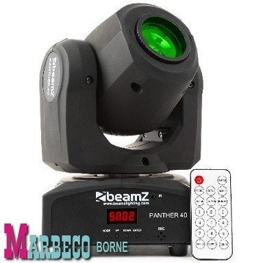 Moving Head LED Spot Panther 40, DMX, afstandsbediening, Geluidgestuurd, Nieuw, Info@marbeco.nl, BeamZ