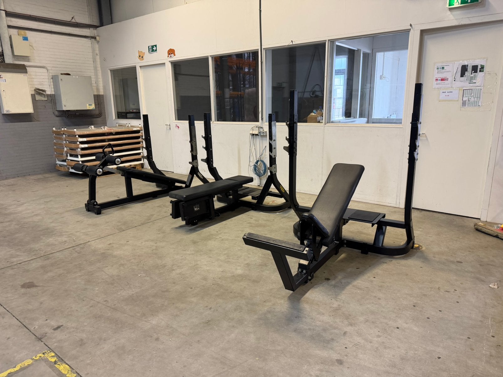 Technogym Pure Strength Bench Press Set, Ophalen, Gebruikt, Fitnessbank