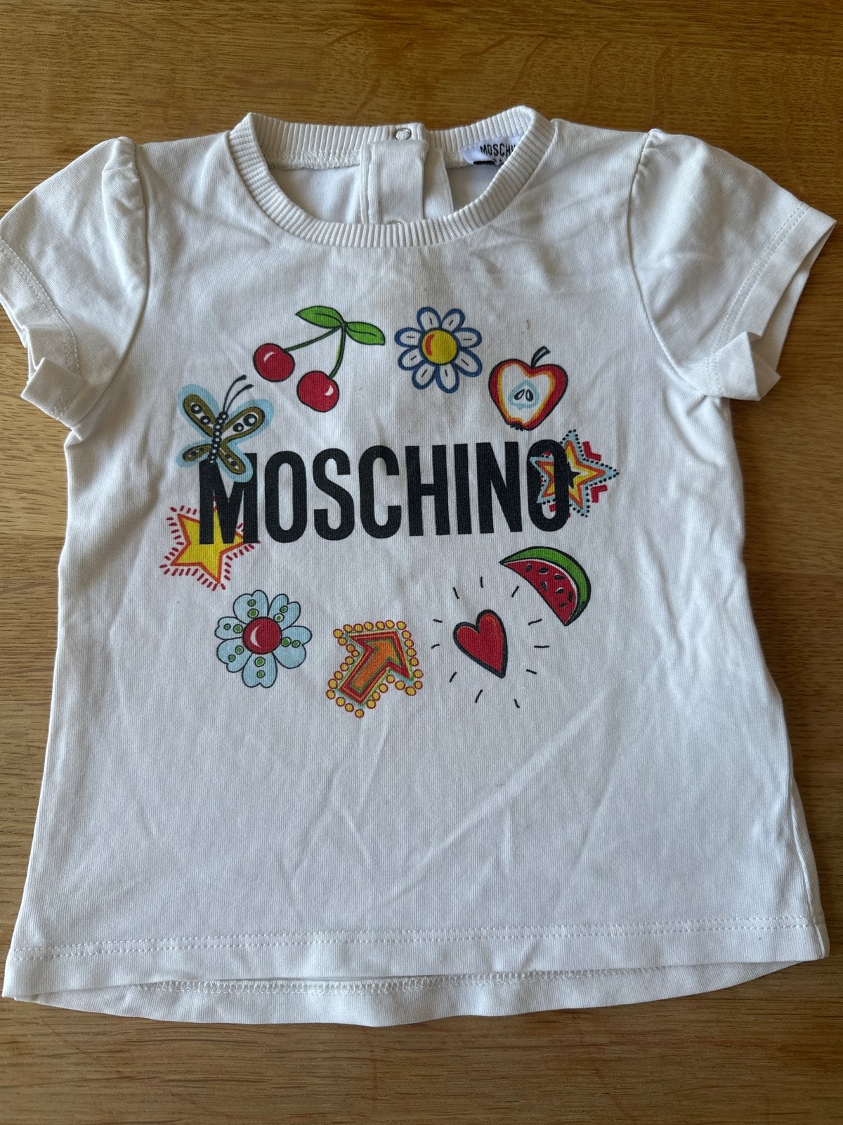 Moschino Baby T-shirt maat 74, Ophalen, Gebruikt, Jongetje of Meisje