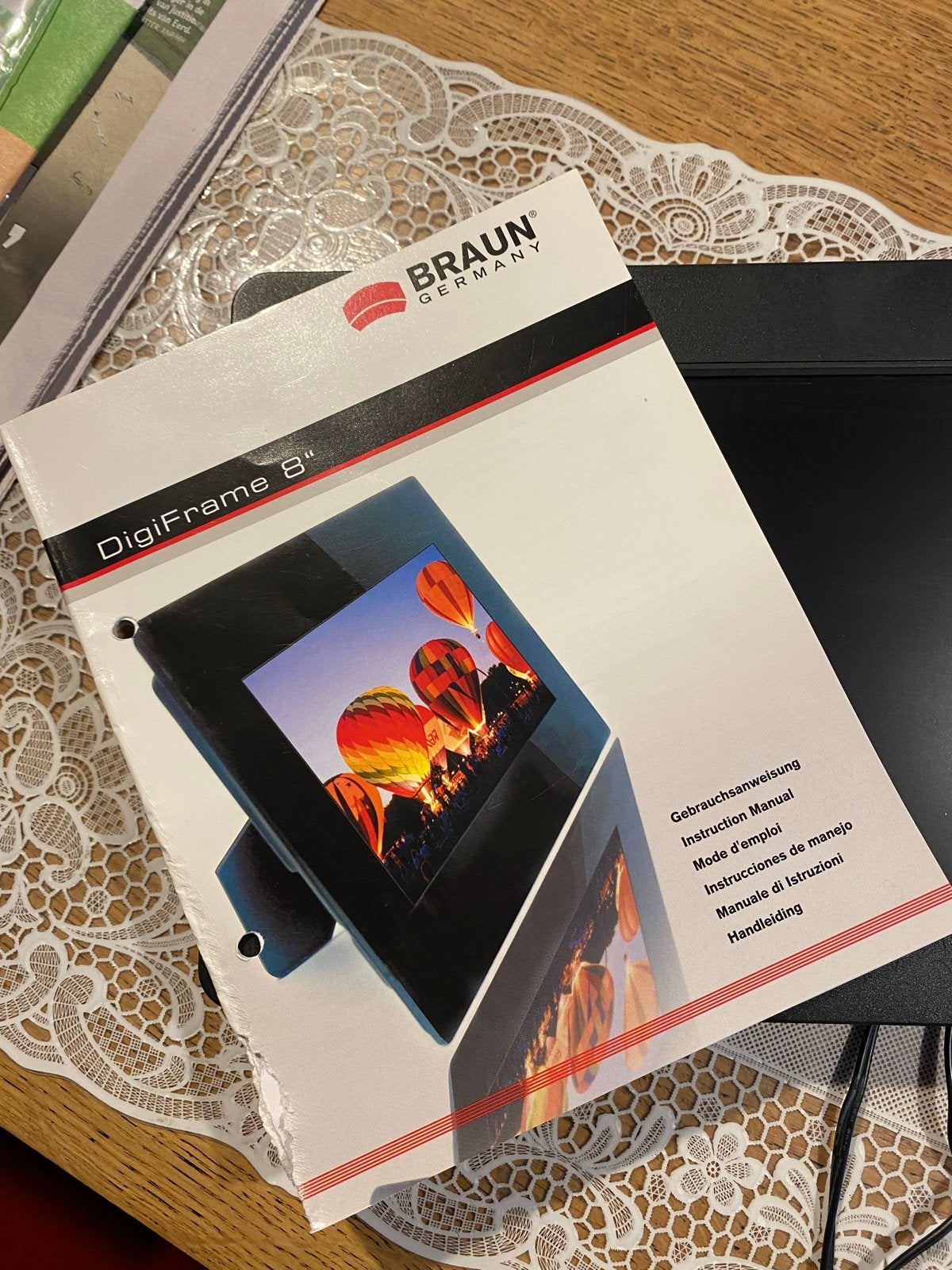 Braun DigiFrame 8" Digitale Fotolijst met Afstandsbediening, Gebruikt, Ophalen of Verzenden, Minder dan 1 GB, Afstandsbediening
