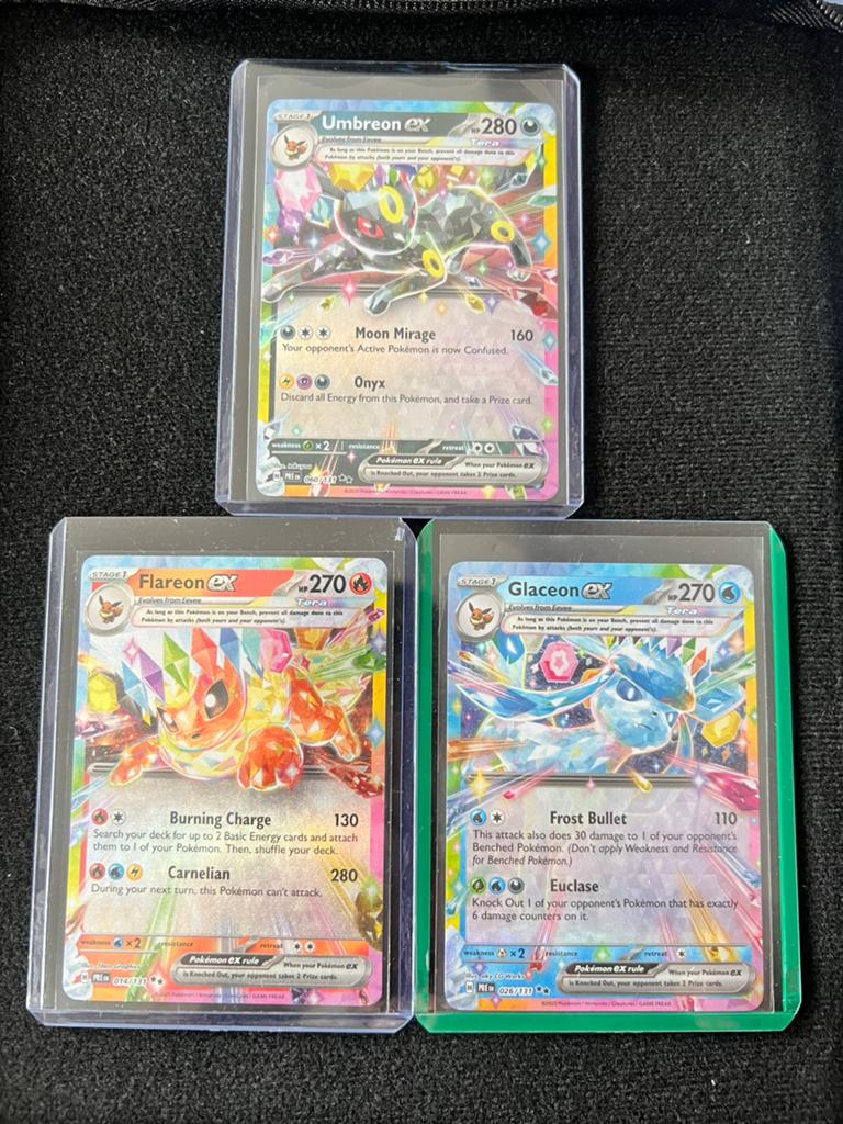 Flareon-glaceon-umbreon ex (PRE) nm, Hobby en Vrije tijd, Verzamelkaartspellen | Pokémon, Ophalen of Verzenden, Zo goed als nieuw