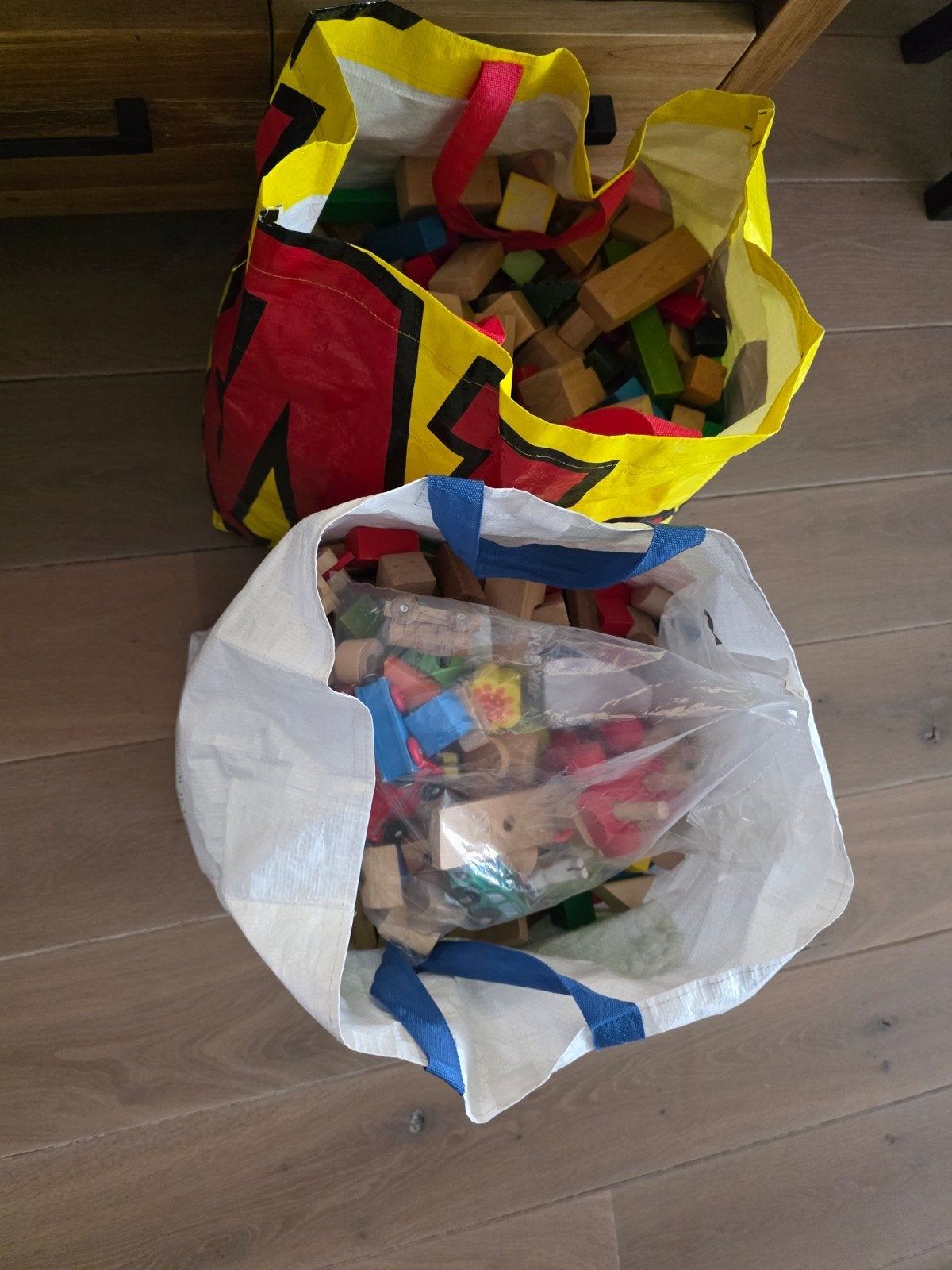 houten speel/bouw blokken, Ophalen
