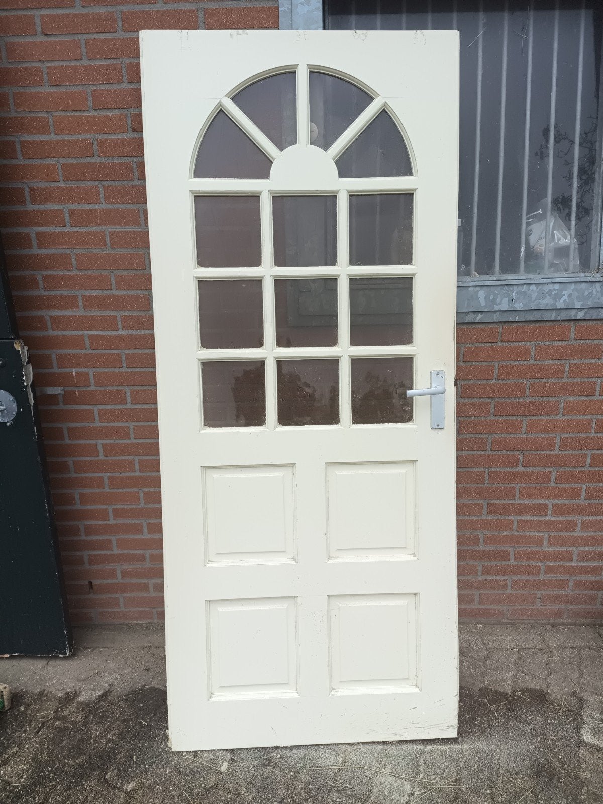 Binnendeur met glas en boog, 83x198cm, Doe-het-zelf en Verbouw, Ophalen, Gebruikt, 80 tot 100 cm, Binnendeur