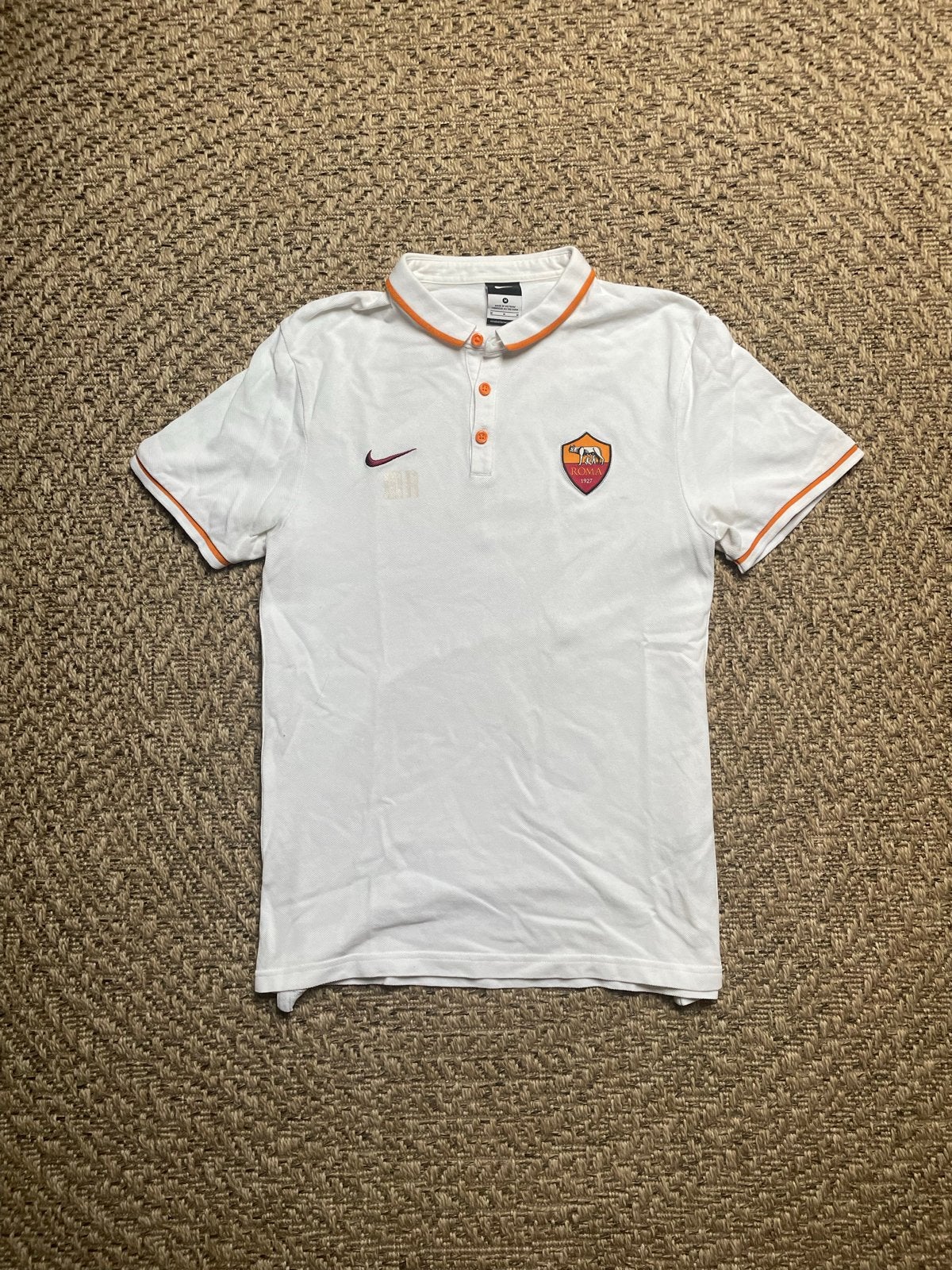 AS Roma Nike Player Issue Polo Mário Rui 2015/16 Maat M, Ophalen of Verzenden, Zo goed als nieuw, Maat 48/50 (M), Wit
