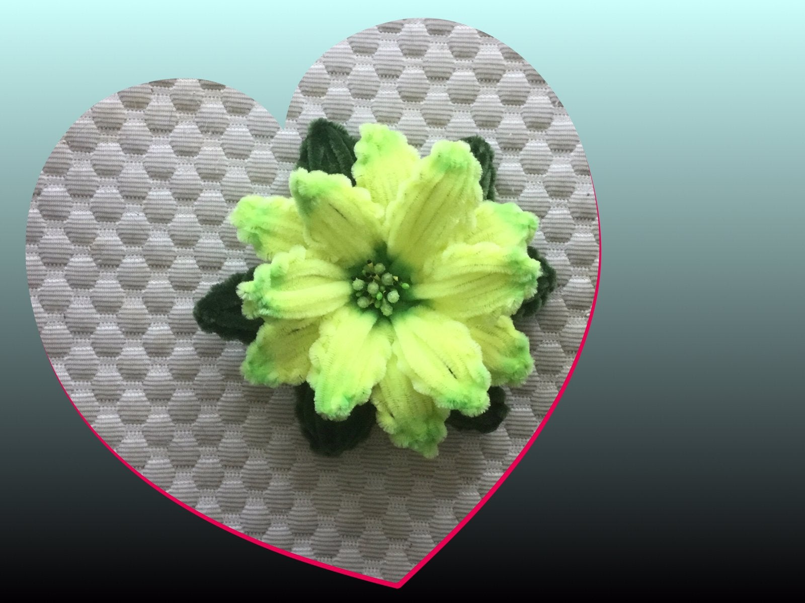 Decoratieve Bloem 20 cm - Handgemaakt 233 A, Hobby en Vrije tijd, Verzenden, Handgemaakt, Textiel, Nieuw