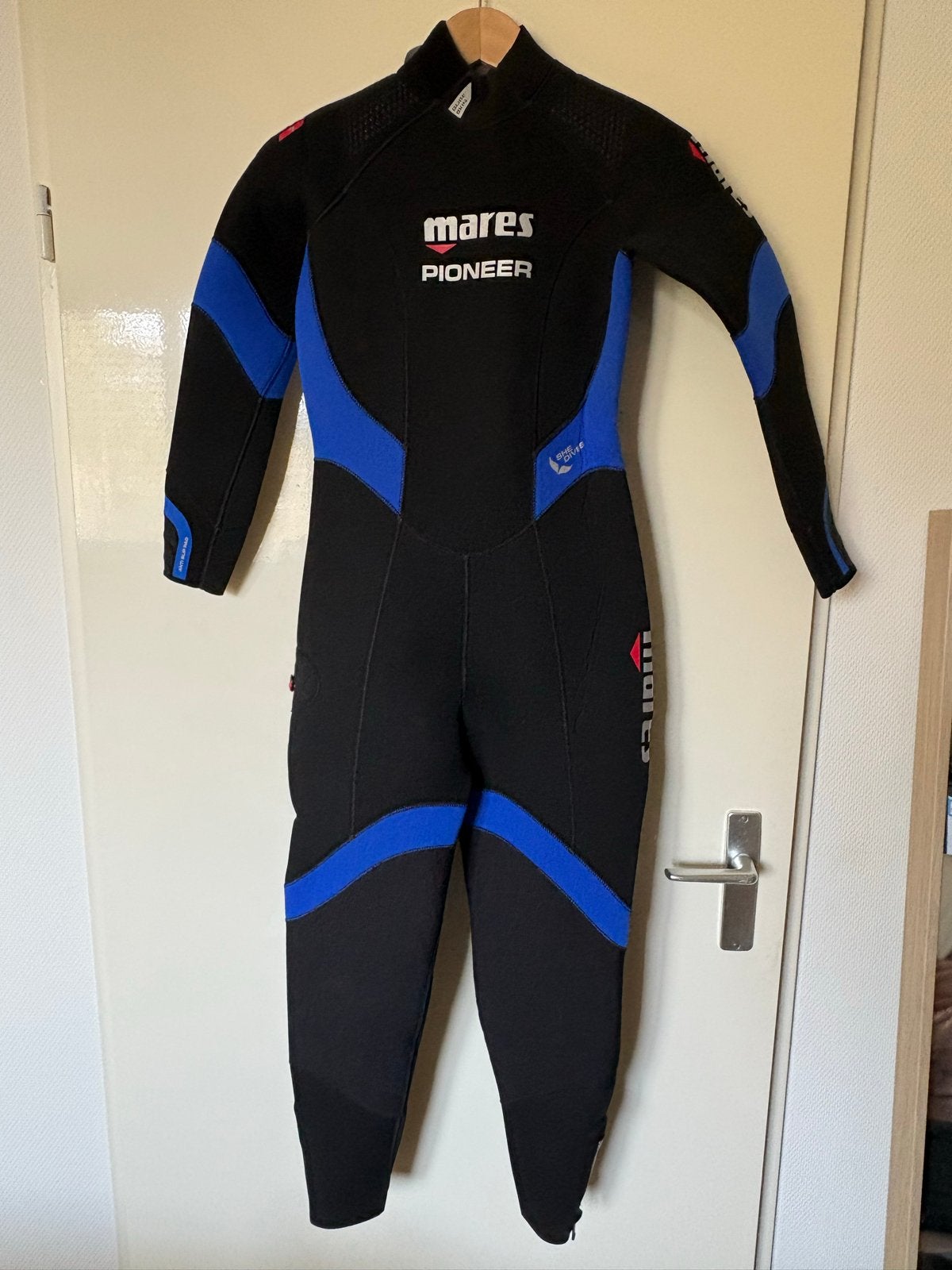 Mares Pioneer Duikpak Maat S3/M - Zwart/Blauw, Ophalen of Verzenden, Gebruikt, Duikpak