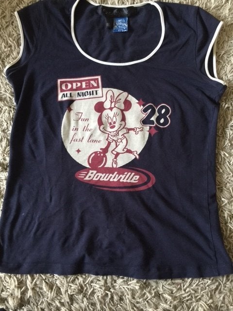 Mango MNG indigo blauw katoenen top t-shirt Mickey Mouse L, Kleding | Dames, Mango, Blauw, Maat 42/44 (L), Nieuw