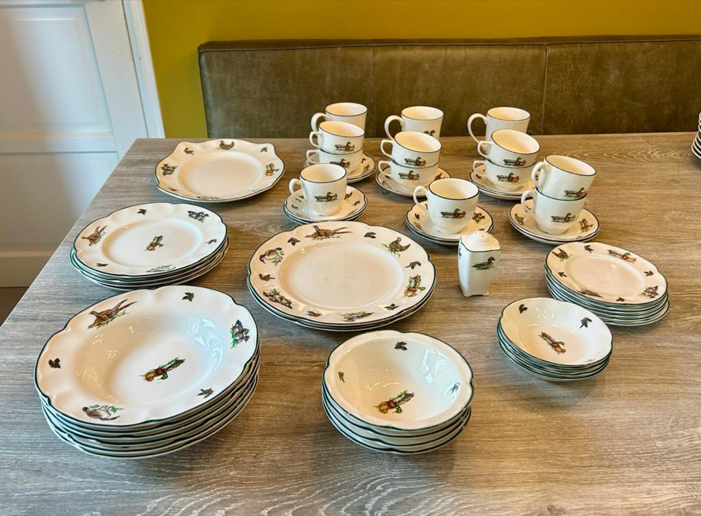 Johnson Bros servies "Fazant" - Vintage en compleet, Gebruikt, Ophalen of Verzenden, Overige stijlen, Aardewerk