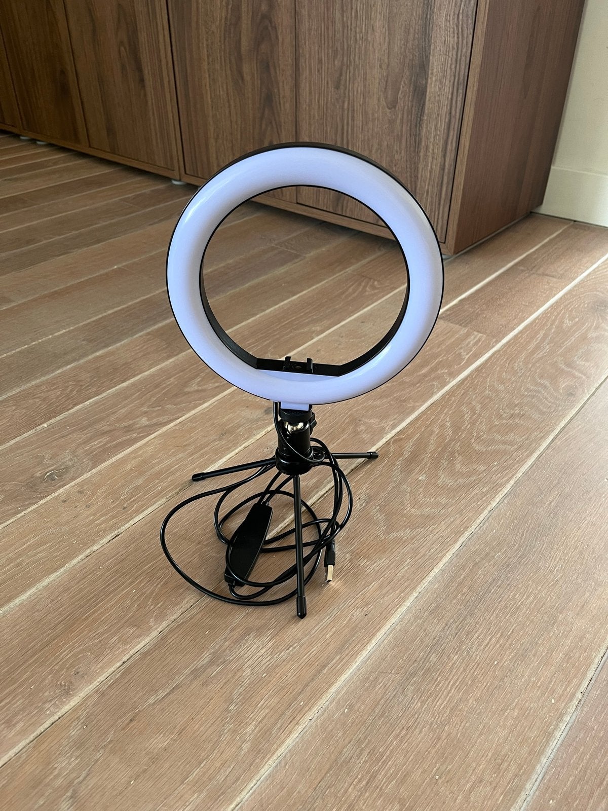 Mini Ringlamp met Statief - Perfect voor Content Creators, Overige merken, Belichting, Ophalen of Verzenden, Zo goed als nieuw