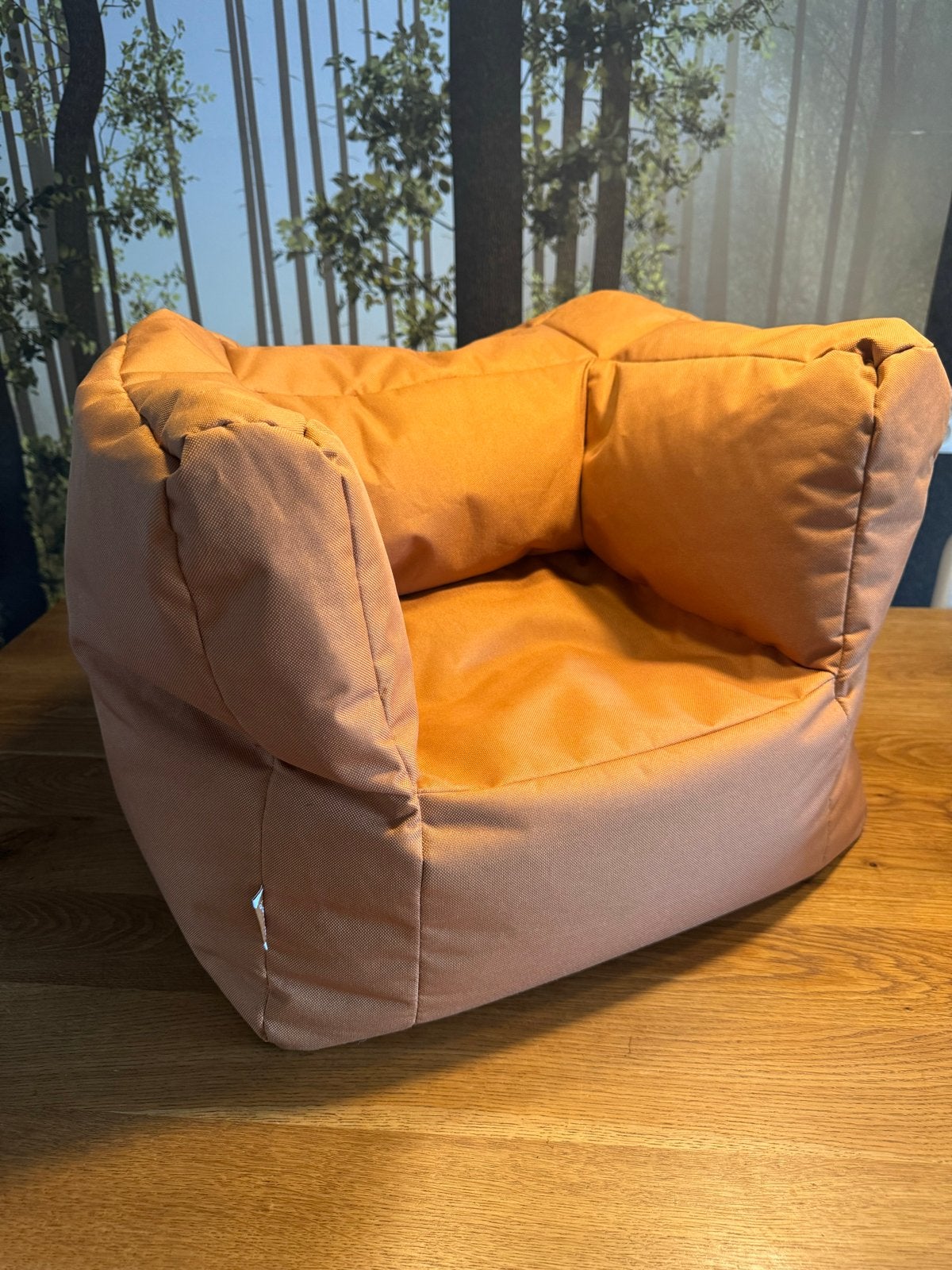 Jollein Kinderfauteuil Beanbag Caramel – 40x46x37 cm, Ophalen of Verzenden, Zo goed als nieuw, Oranje, Zitzakstoel