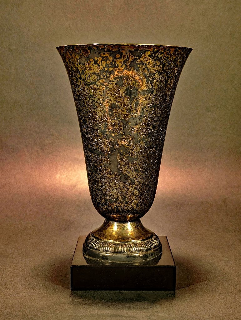 Oude Verzilverde Beker - Gepatineerd door de Tijd, Verzenden, Zilver