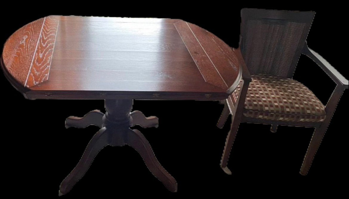 Bannink Jugendstil kersenhouten eettafel met hangoren, Ophalen of Verzenden