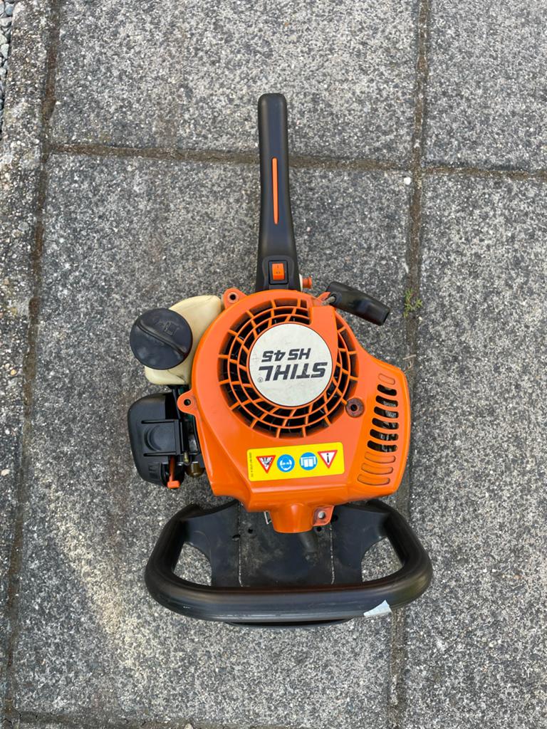 Stihl HS 45 heggenschaar (zonder schaarblad) loop of sloop, Ophalen, Gebruikt, Benzine