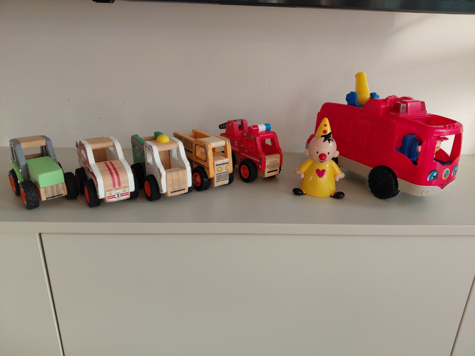 Fisher-Price brandweerwagen met figuur, Ophalen of Verzenden, Gebruikt