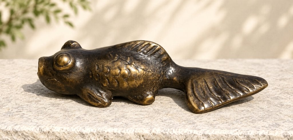VIS / BRONZEN BEELDJE
