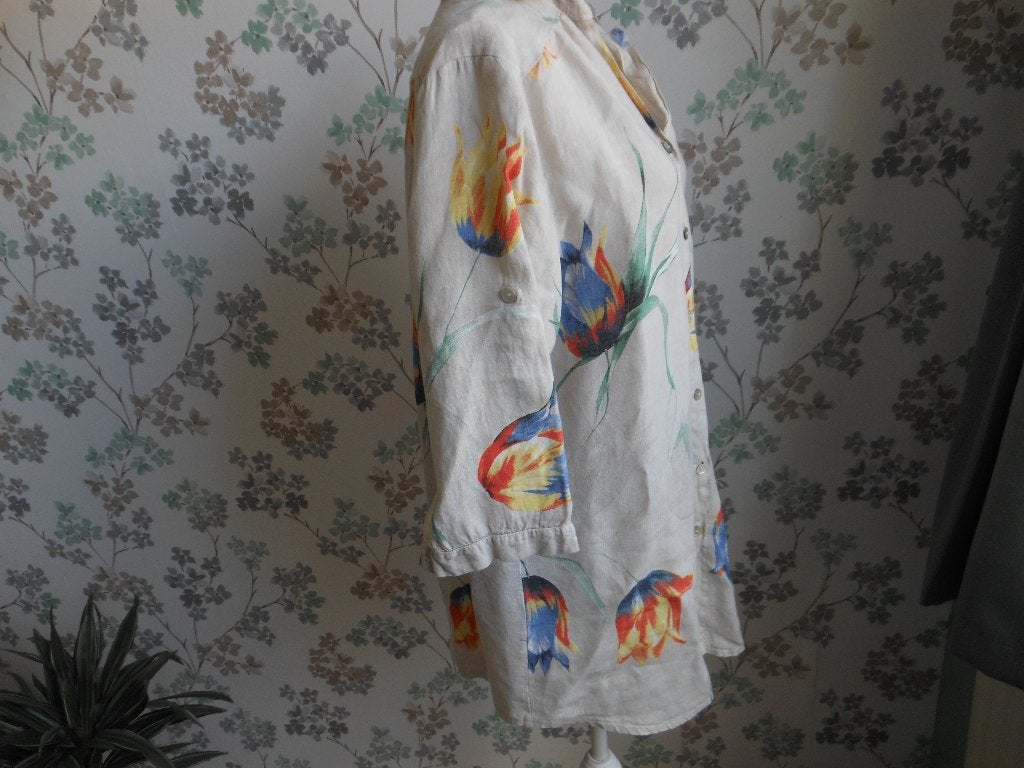 100% linnen blouse van IN SHAPE L/XL, Ophalen of Verzenden, Zo goed als nieuw, Maat 46/48 (XL) of groter, Overige kleuren