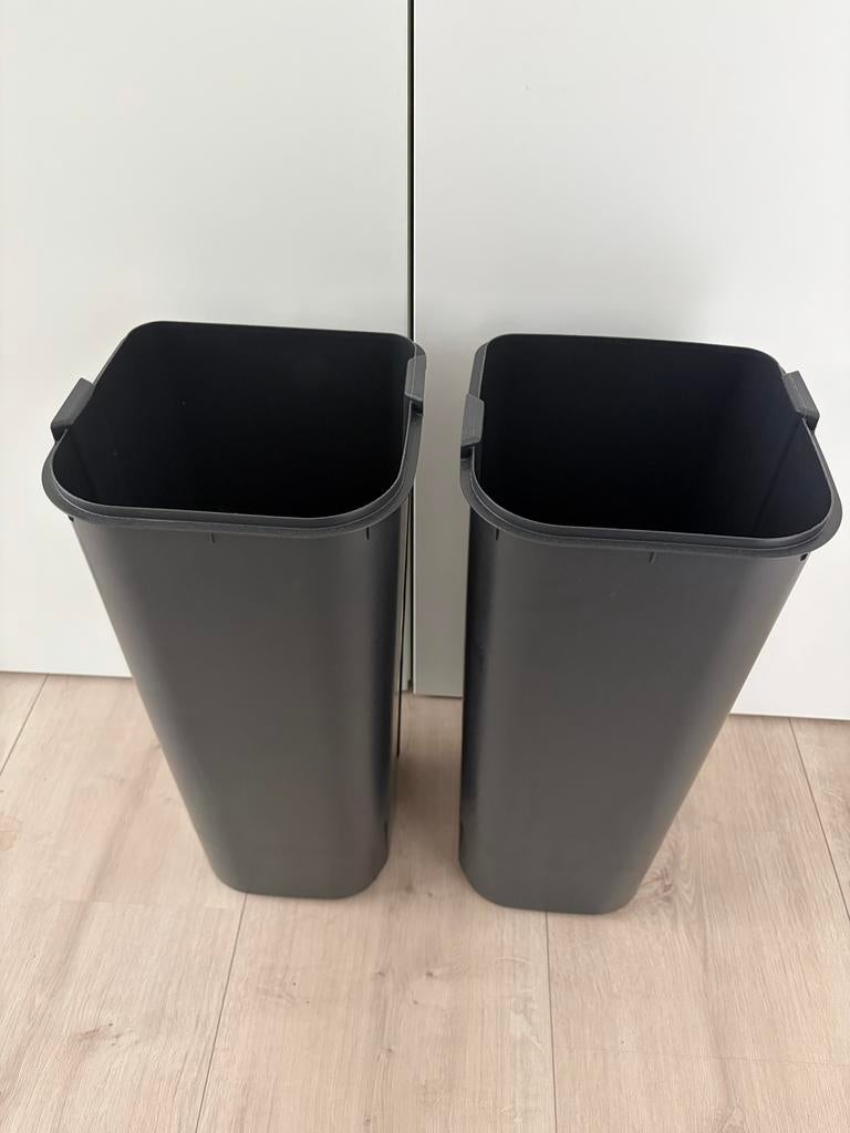 Brabantia touch bin binnen emmer 2x 30 liter, Kunststof, Gebruikt, 50 tot 75 cm, Ophalen of Verzenden