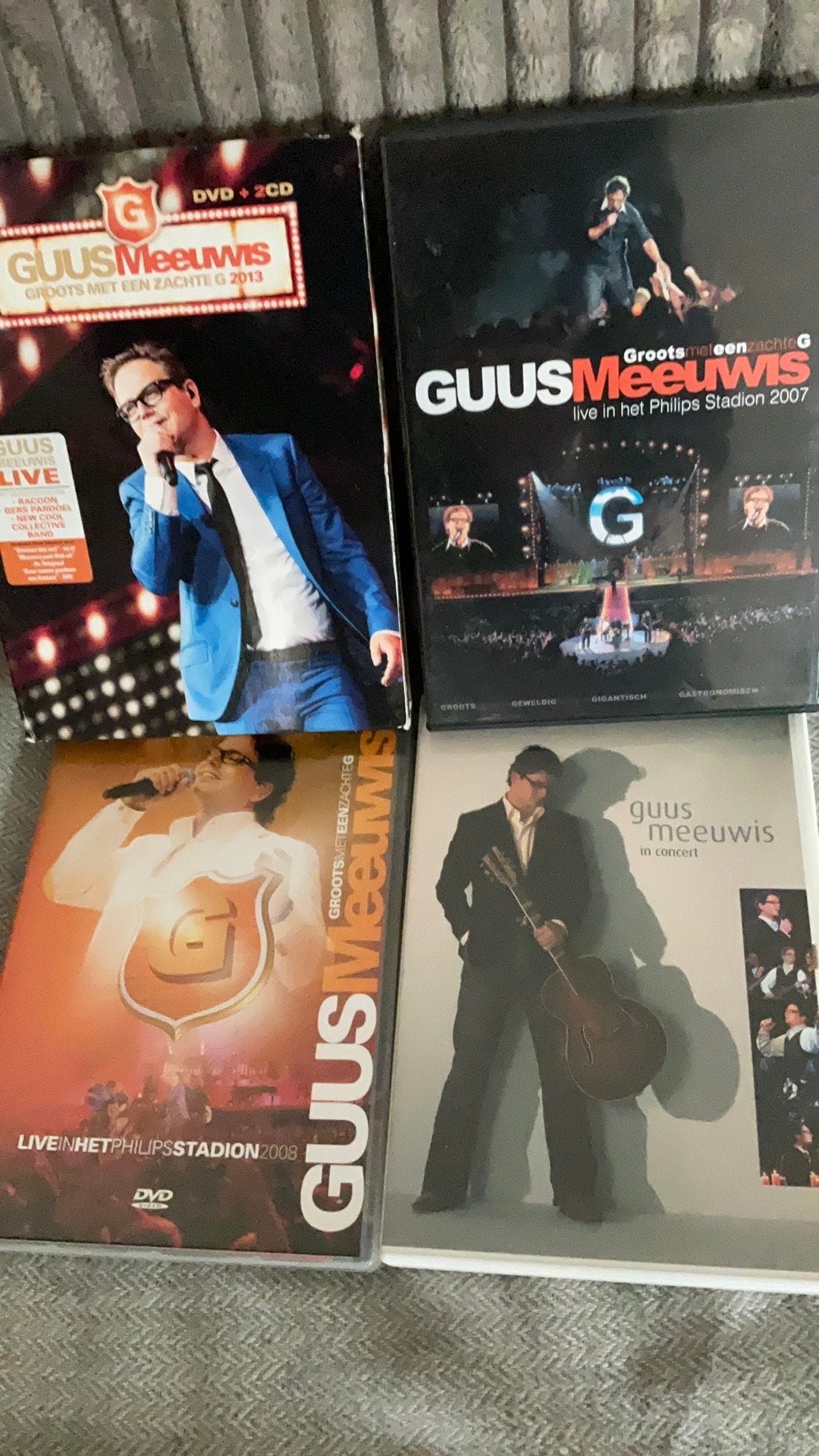 Guus Meeuwis concertdvds ,vier stuks, Alle leeftijden, Boxset, Muziek en Concerten, Ophalen of Verzenden