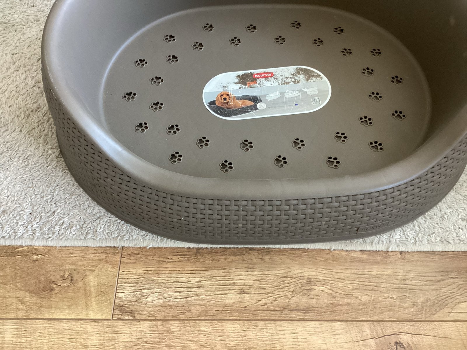 hondenmand curver 80x63 cm, Dieren en Toebehoren, Hondenmanden, Ophalen, Zo goed als nieuw, Overige