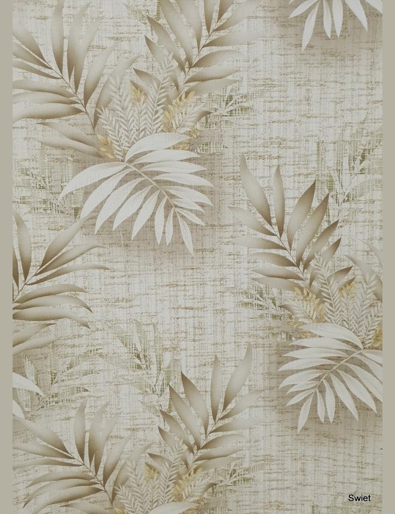 4758 Vintage varen behang jute structuur botanisch 80s swiet, Verzenden, Beige