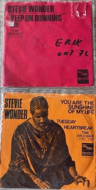 StevieWonder:BoogieInReggaeWoman/AnotherStar/SirDuke/Lately, Cd's en Dvd's, Vinyl Singles, Ophalen of Verzenden, Zo goed als nieuw