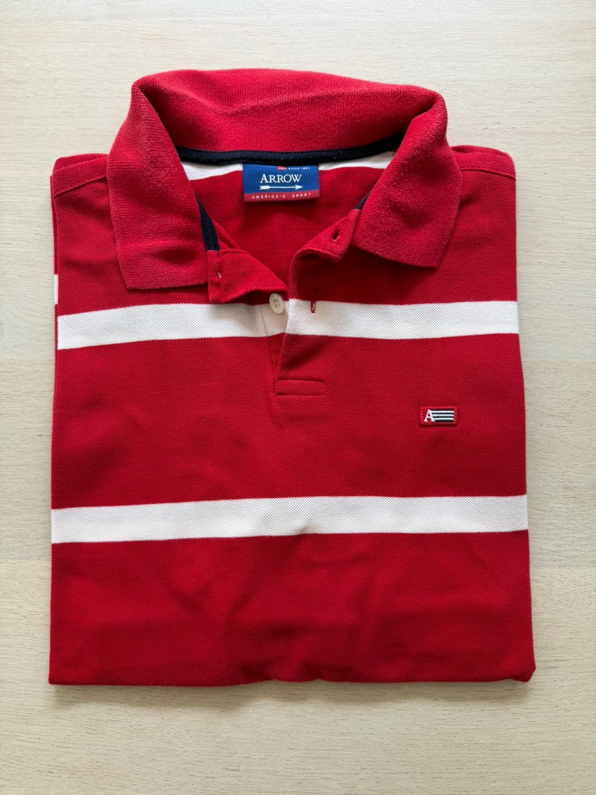 Arrow polo rood, Ophalen of Verzenden, Gedragen, Maat 52/54 (L), Rood
