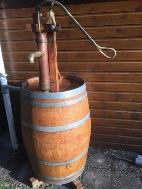 Regenton waterton vat bloembak wijnton ton tonnen vaten, Ophalen, 150 liter of meer, Zo goed als nieuw, Met pomp
