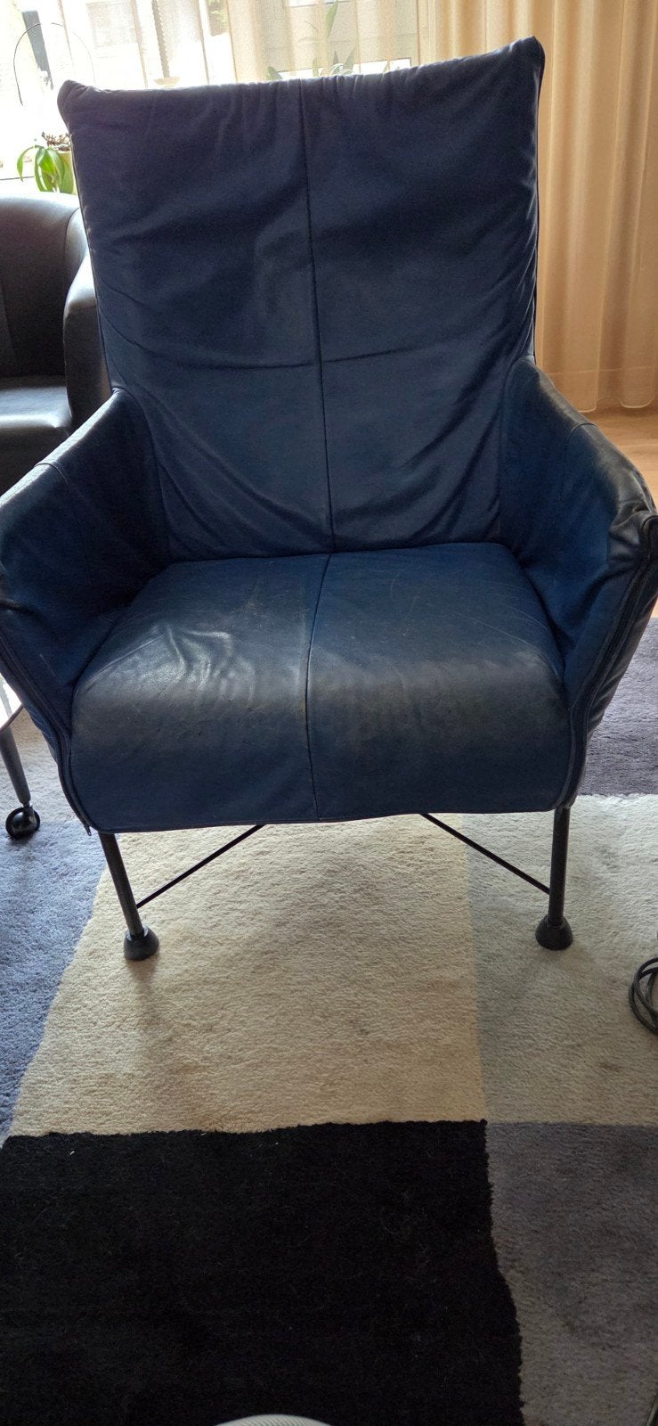 montis Charly opknapper, Huis en Inrichting, Fauteuils, Ophalen, Gebruikt, 50 tot 75 cm, Leer
