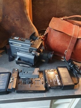 Vintage Canon Canovision 8 Camcorder met accessoires, Ophalen of Verzenden