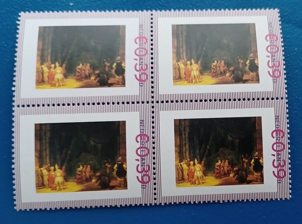 Pers.Postzegel Blok 2420-A-23 De Voorhof van een Tempel, Verzenden, Na 1940, Postfris