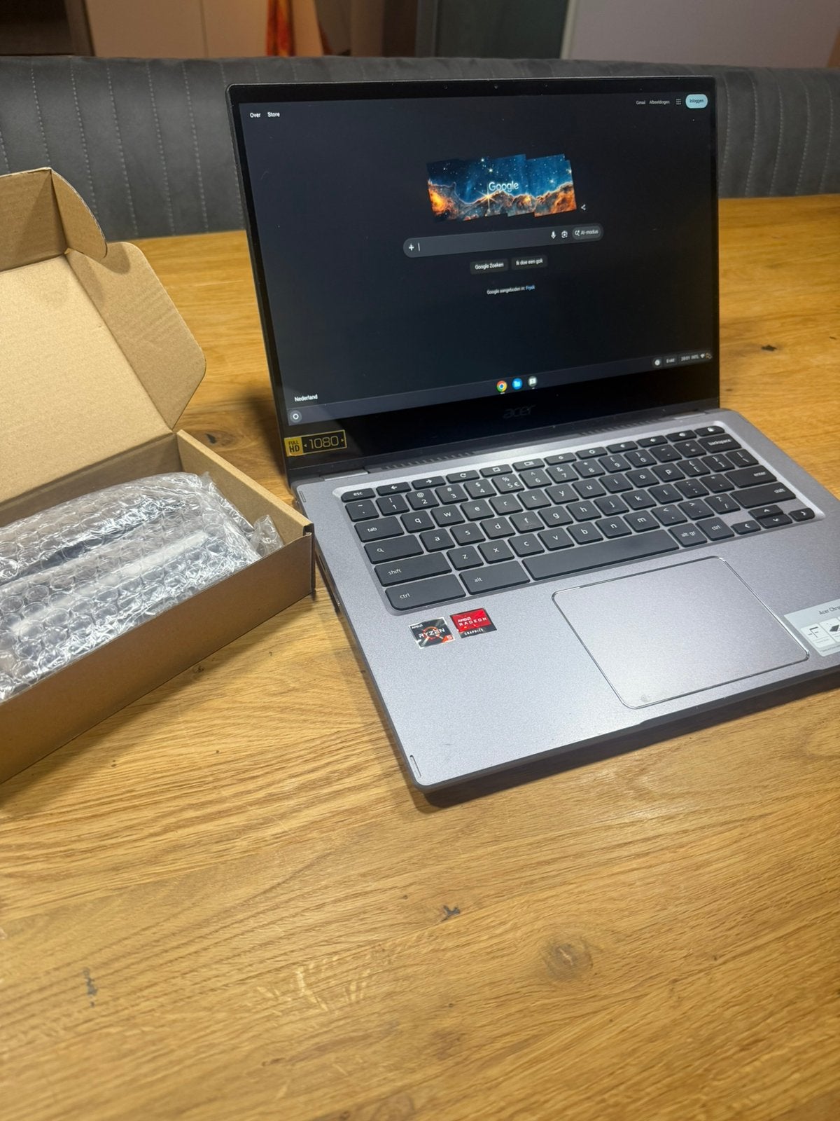 Acer Chromebook Spin CP514 touchscreen laptop, 14" Ryzen 5,, Acer, Ophalen of Verzenden, Zo goed als nieuw, Acer