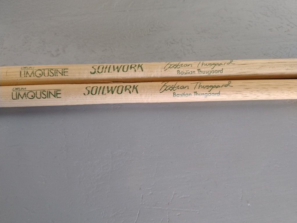 Soilwork drumstokken 2023, Verzenden, Gebruikt, Instrument of Toebehoren