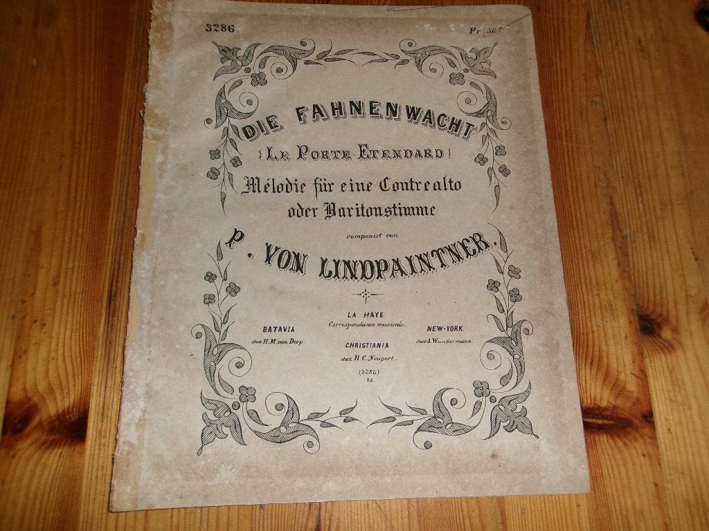Le porte etandard - Die Fahnwachter - P. von Lindpaintner, Zang, Gebruikt, Ophalen of Verzenden, Artiest of Componist