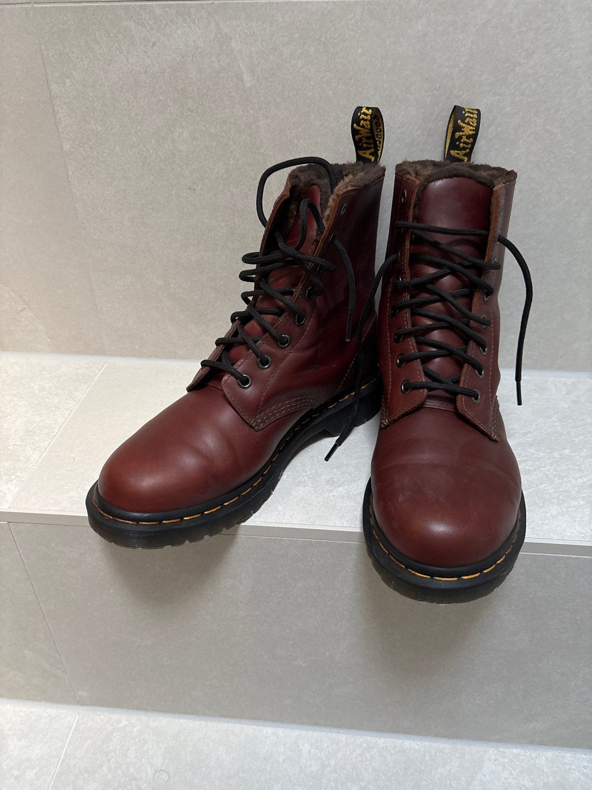 Dr. Martens 1460 Serena gevoerde laarzen - maat 40, Kleding | Dames, Ophalen, Gedragen, Bruin, Lage of Enkellaarzen