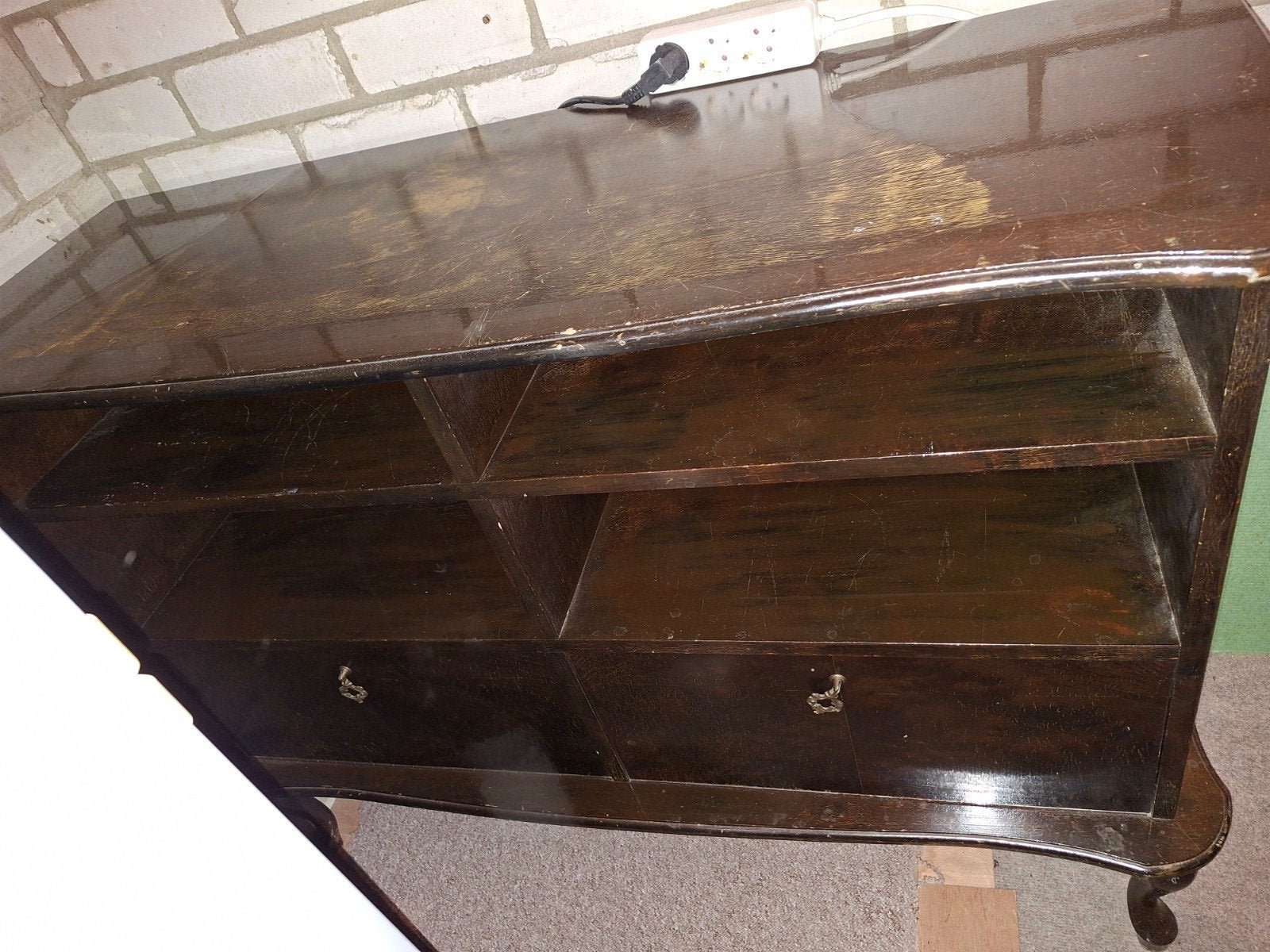 Vintage TV-meubel met 2 vakken en kleppen, Ophalen of Verzenden