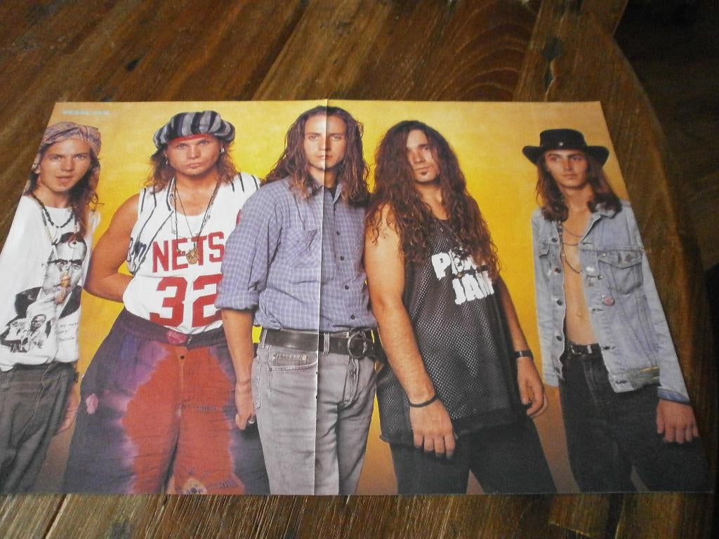 leuke a3 poster jaren 80 Pearl Jam, Verzamelen, Posters, Verzenden, Zo goed als nieuw, A1 t/m A3, Muziek